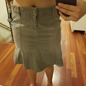 Paige gray denim flare skirt